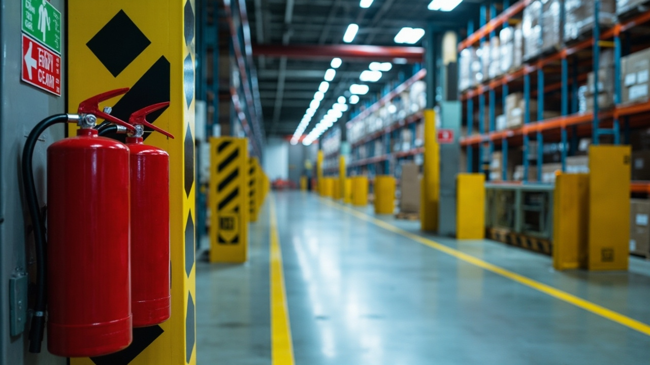 1 Logo de securite pour entrepot logistique 
2 Signe de risque dans un entrepot de logistique